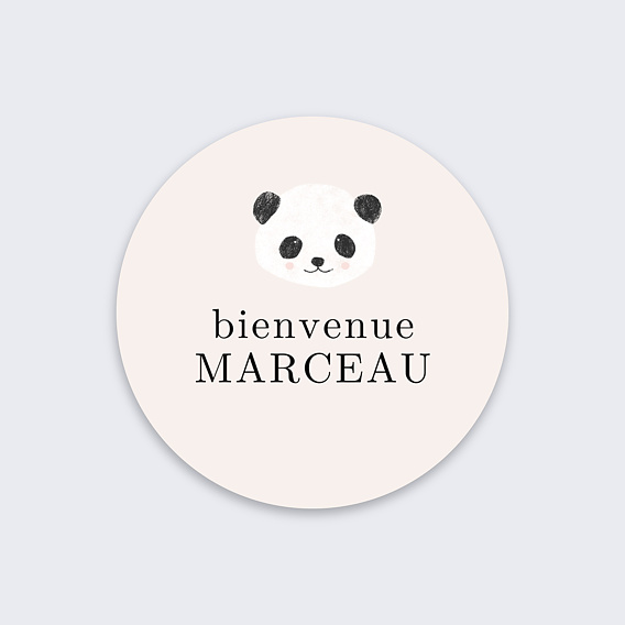 Sticker naissance Panda