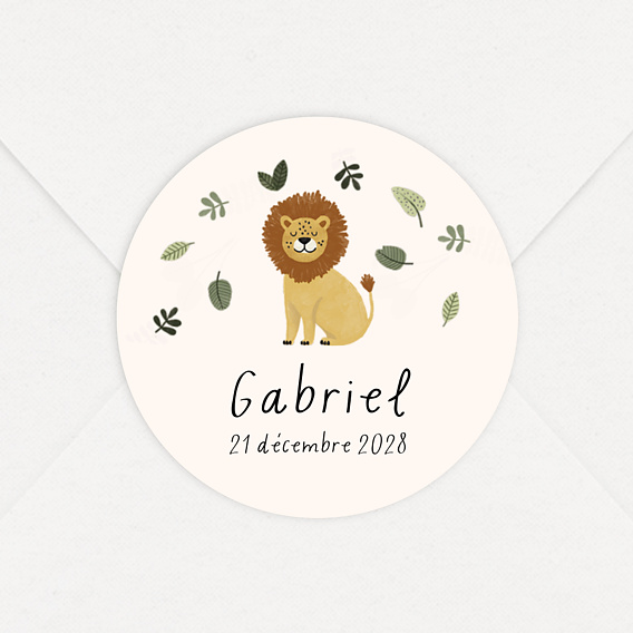 Sticker Naissance Petit Lion