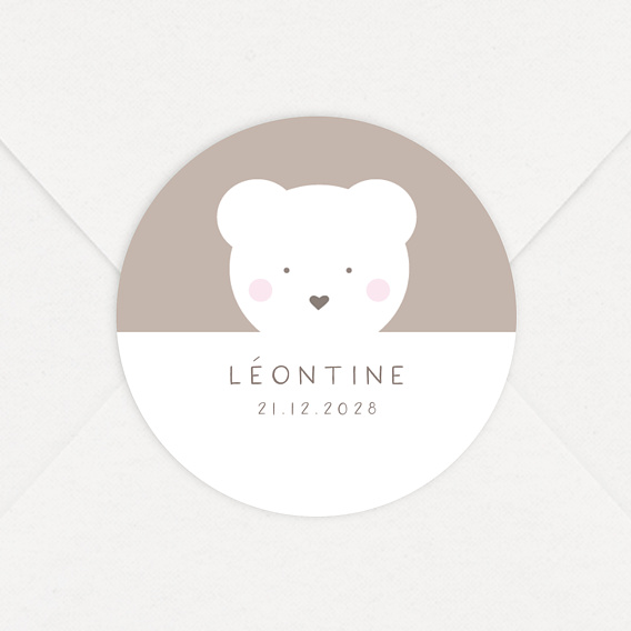 Sticker Naissance Petit Ourson