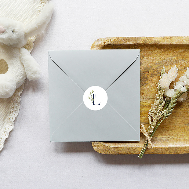 Sticker Naissance Lettrine
