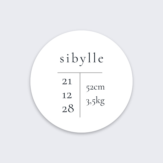 Sticker naissance Certificat Recto