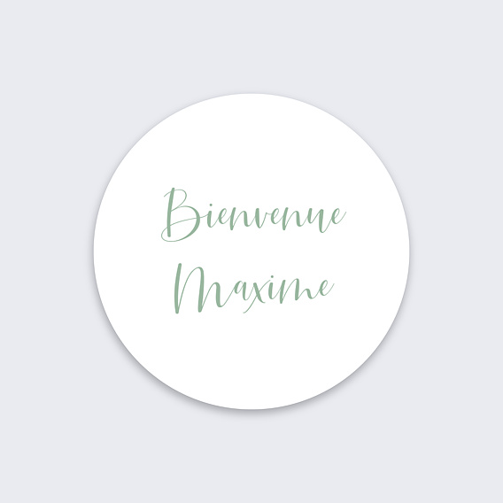 Sticker naissance Cinématic Recto