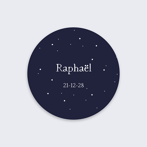 Sticker naissance Cosmos Recto