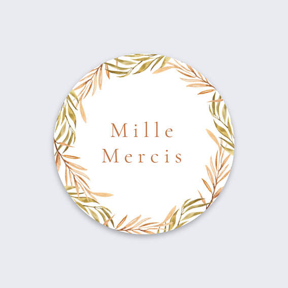 Sticker naissance Couronne Tropicale Recto
