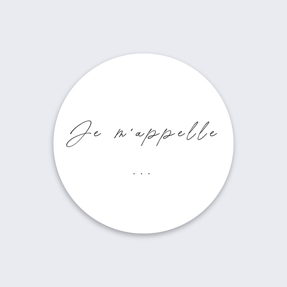 Sticker naissance Je M'appelle Recto