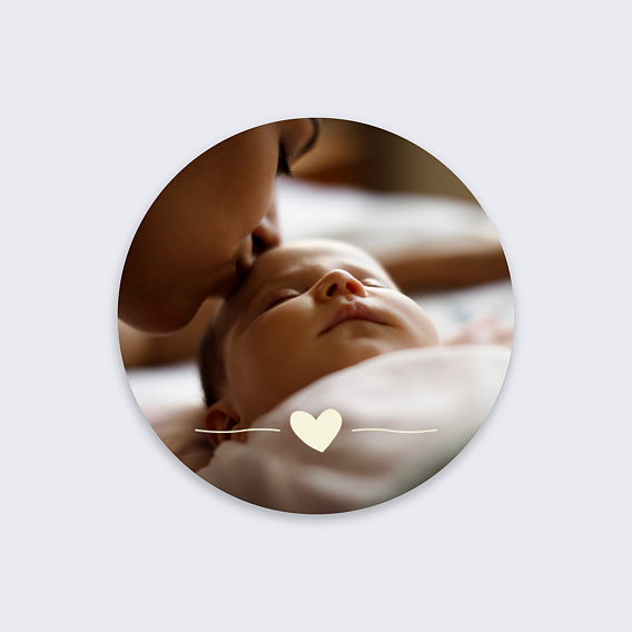 Sticker naissance Joli Cœur Recto