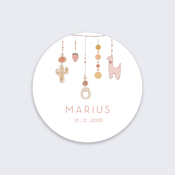 Sticker naissance Mobile Recto