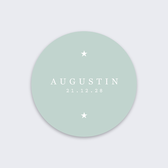 Sticker naissance Montgolfière Recto