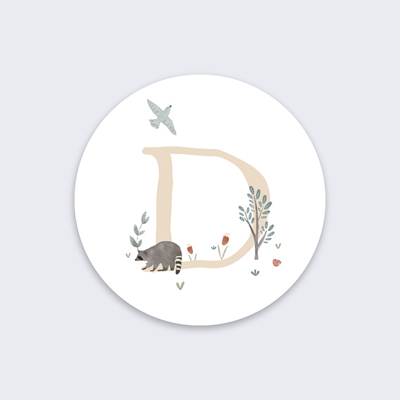 Sticker naissance Petite prairie Recto