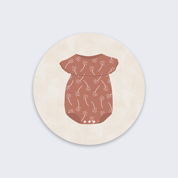 Sticker naissance Petits Vêtements Fille Recto