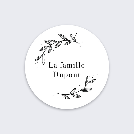 Sticker naissance Tampon Délicatesse Recto