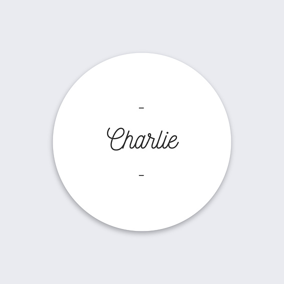 Sticker naissance Tirets Recto