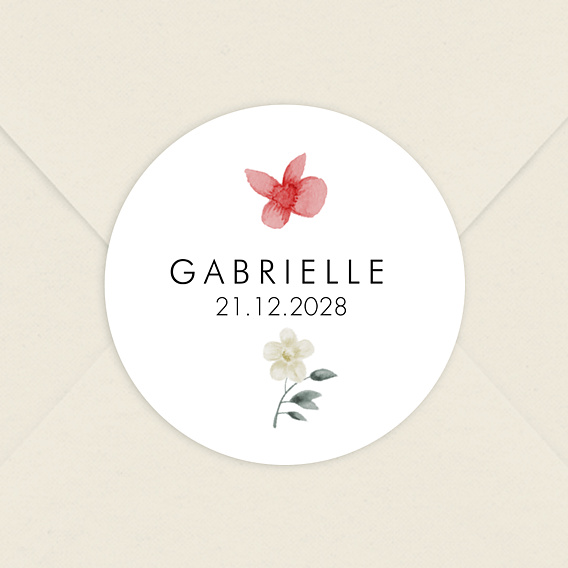 Sticker naissance Printemps fleurie Après 1