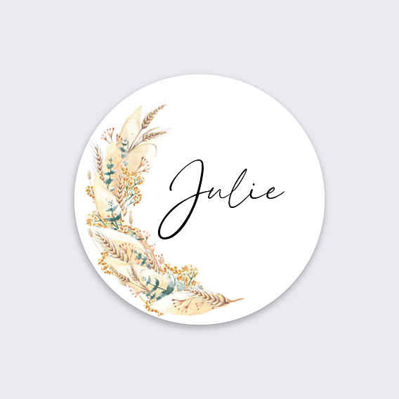 Sticker naissance Bohemia Recto