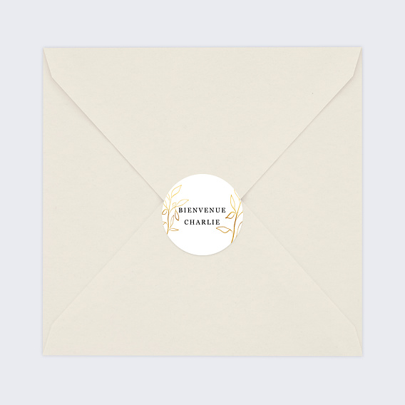 Sticker naissance Feuillage Délicat Après 4