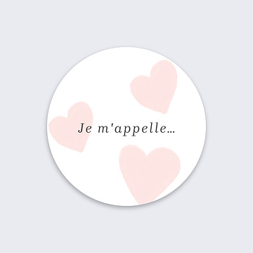 Sticker Naissance Cur Rose