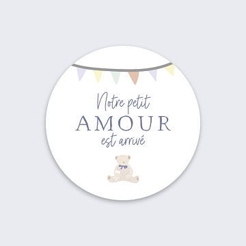 Sticker Naissance Ourson