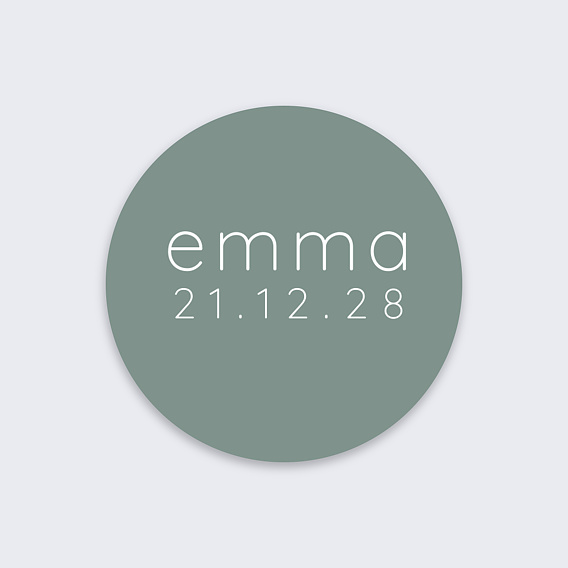 Sticker naissance Sauge Recto