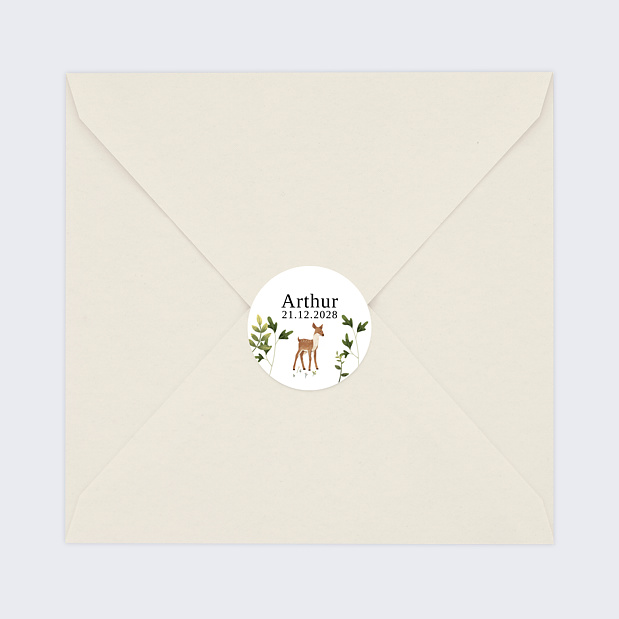 Sticker Naissance Biche