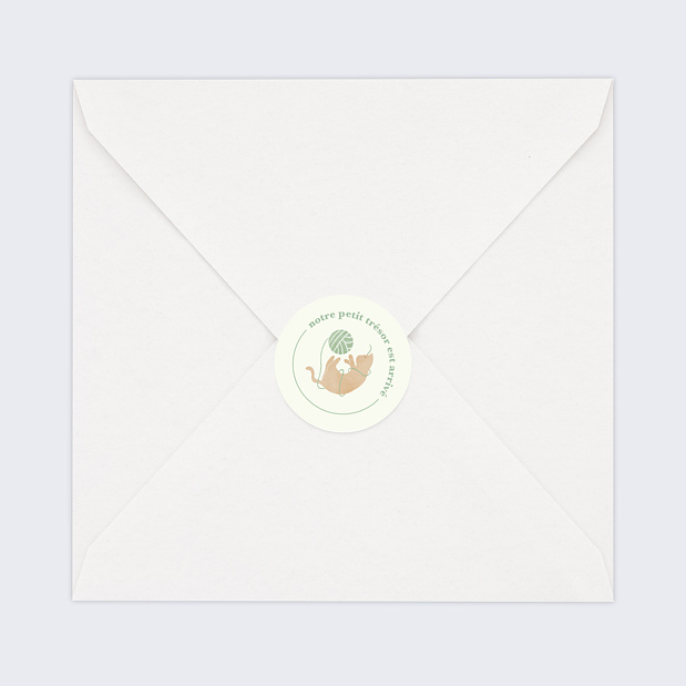 Sticker Naissance Chat