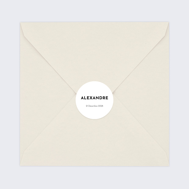 Sticker Naissance Calligraphie Originale