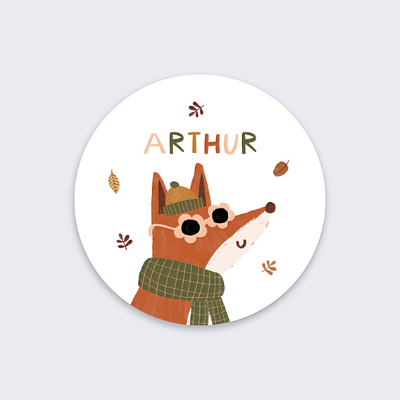 Sticker Naissance Renard
