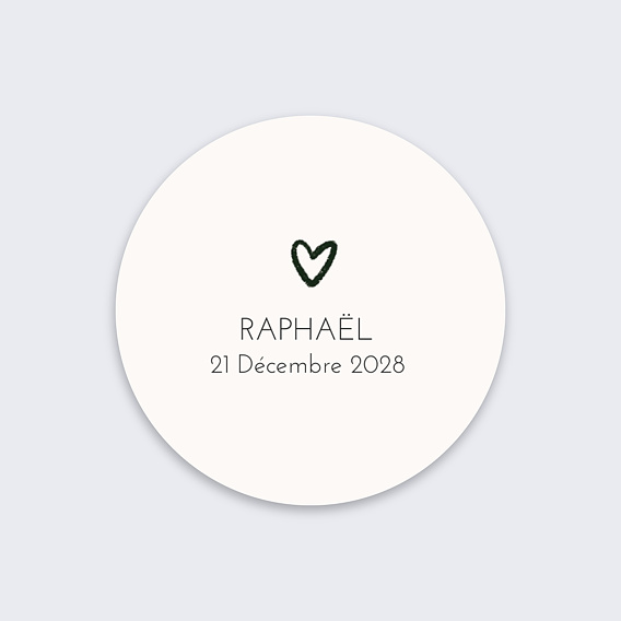 Sticker naissance Dinosaure Recto