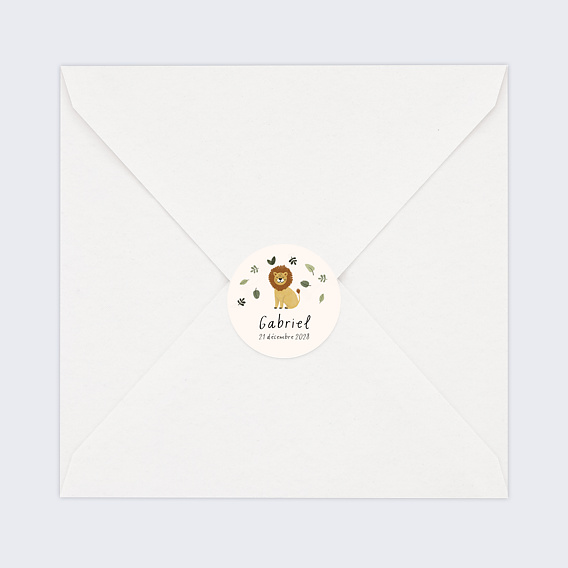 Sticker naissance Petit Lion Après 4
