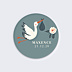 Sticker Naissance Belle Cigogne