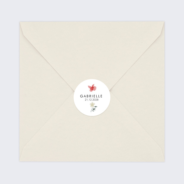 Sticker Naissance Printemps fleurie