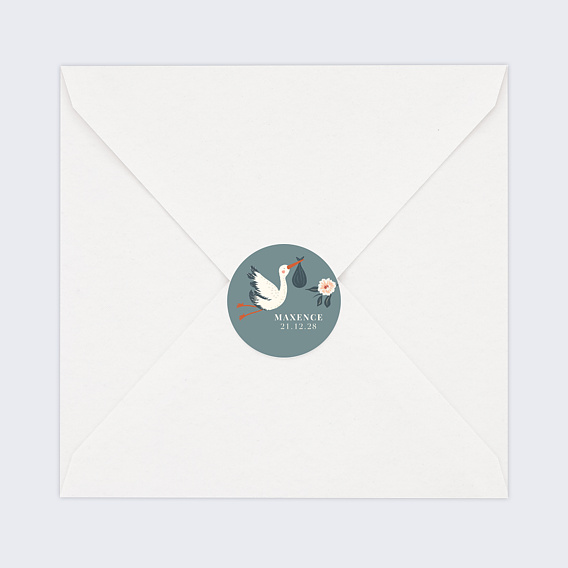 Sticker naissance Belle Cigogne Après 4