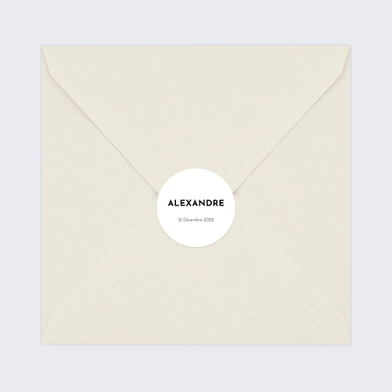 Sticker naissance Calligraphie Originale Après 4