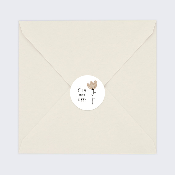 Sticker naissance C'est une Fille Après 4