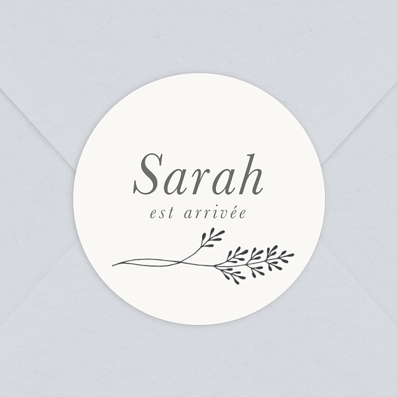 Sticker naissance Liseré Fleuri Après 4
