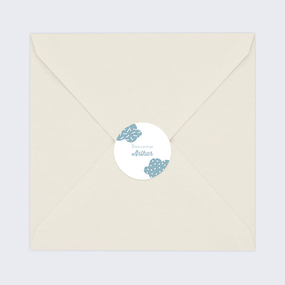 Sticker naissance Royal Bleu Après 4