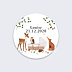 Sticker Naissance Forêt Enchantée