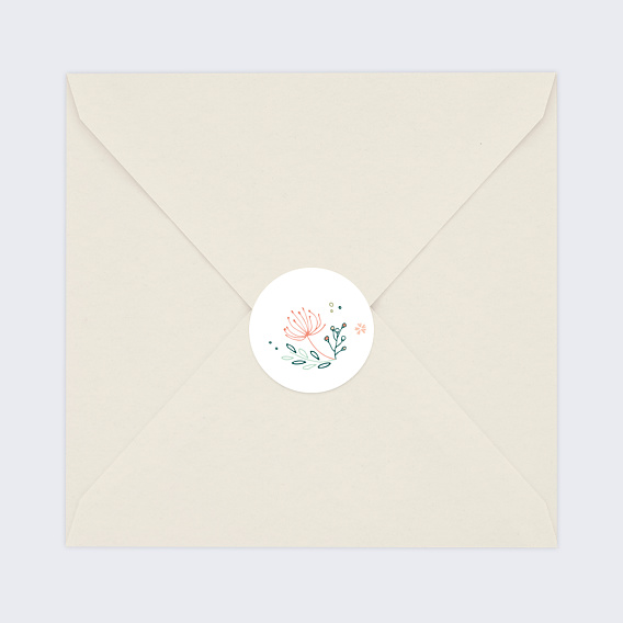 Sticker naissance Couronne de Fleurs Après 4