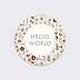 Sticker Naissance Liberty Terracotta