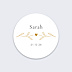 Sticker Naissance Couronne Petit Coeur