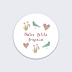 Sticker Naissance Princesse pastelle