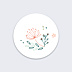 Sticker Naissance Couronne de Fleurs