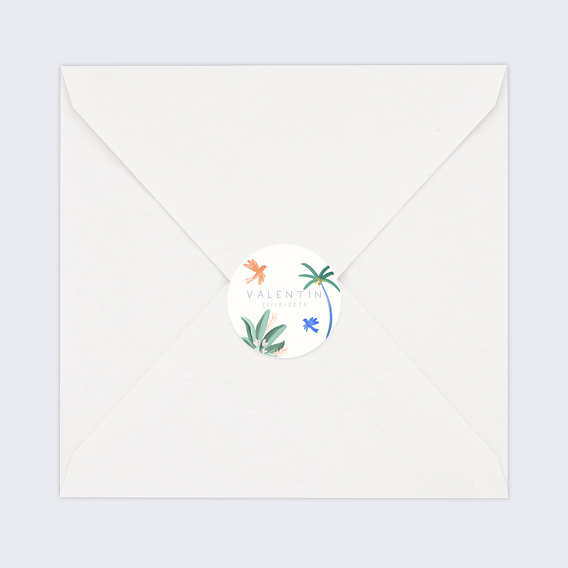 Sticker naissance Nature Tropicale Après 4