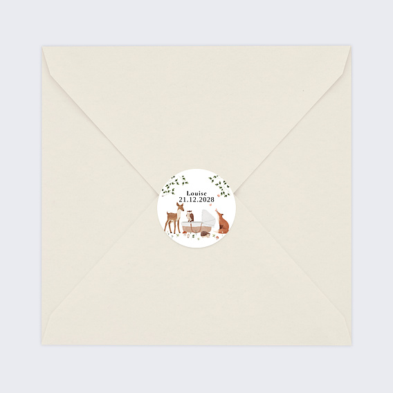 Sticker naissance Forêt Enchantée Après 4