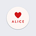 Sticker Naissance Cœur Rouge