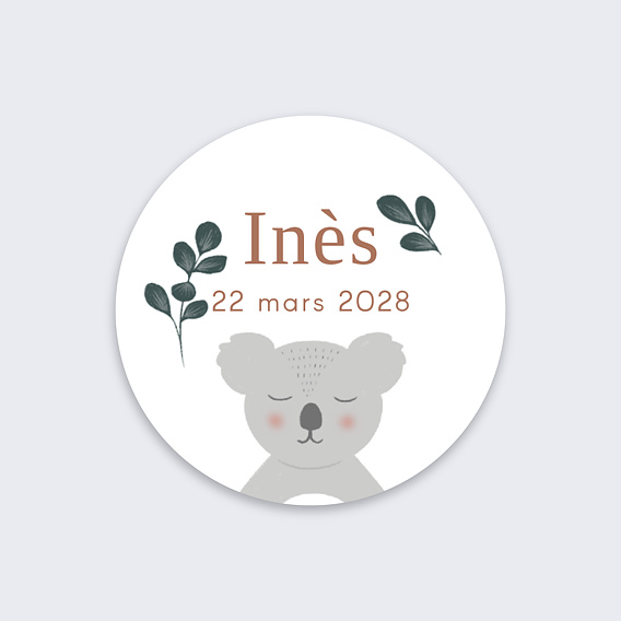 Sticker naissance Univers bébé  Recto