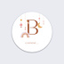 Sticker Naissance Lettrine Arc-en-Ciel
