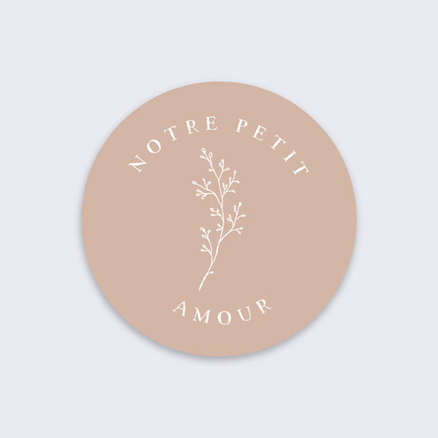 Sticker Naissance Petite Brindille Recto