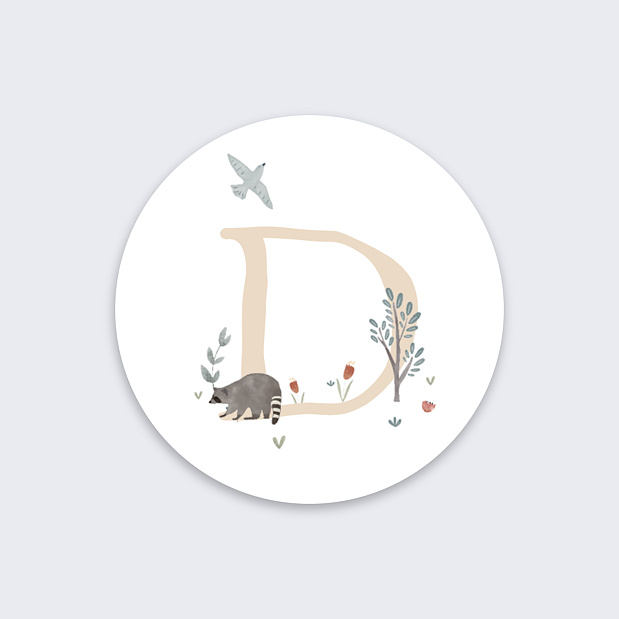 Sticker Naissance Petite prairie Recto