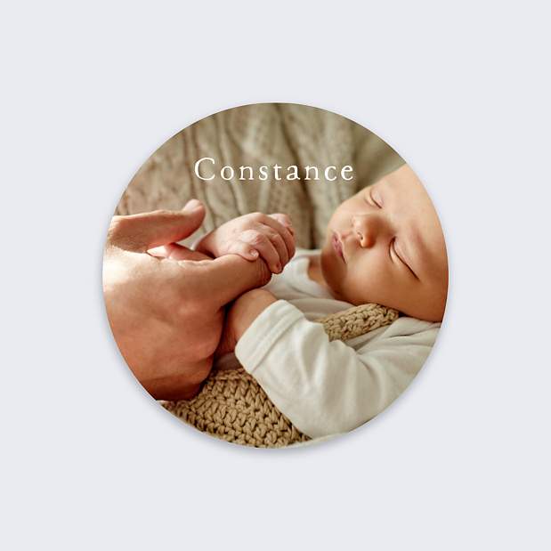 Sticker Naissance Photographie Recto