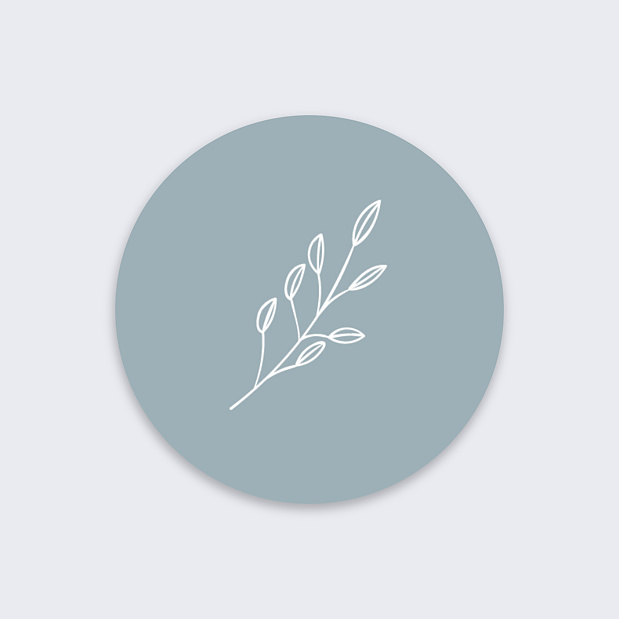 Sticker Naissance Romantique Pastel Recto